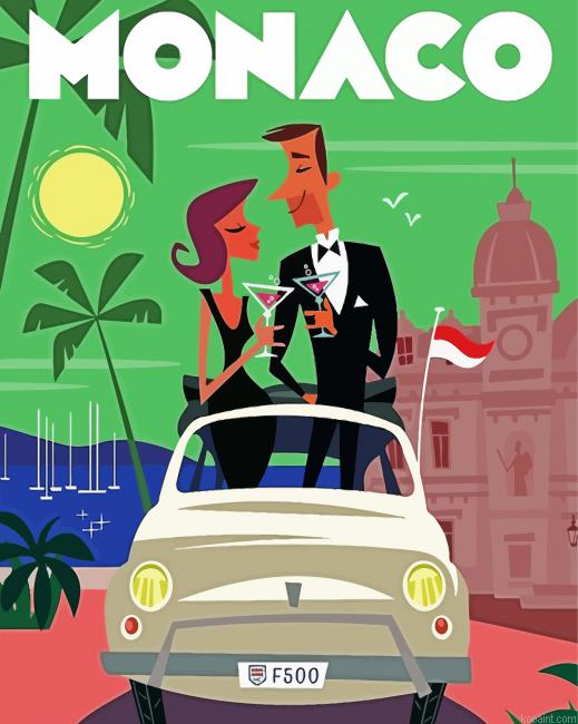 Couple In Monaco Paint By Numbers