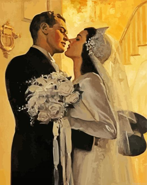 Couple In Their Wedding Painting By Numberss.png