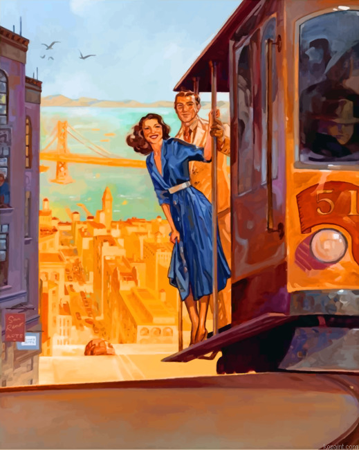 Couple On Tram Painting By Numberss.png