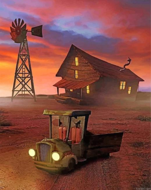 Courage The Cowardly Dog House Painting By Numberss.png