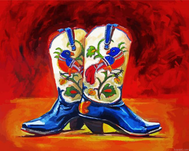 Cowboy Boots Art Painting By Numberss.png