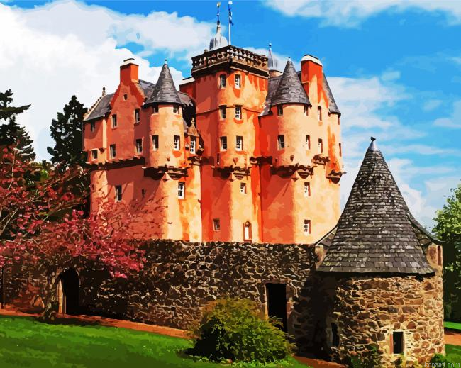 Craigievar Castle In Alford Painting By Numberss.png