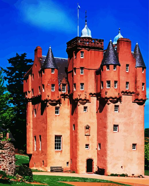 Craigievar Castle In Alford Scotland Painting By Numberss.png