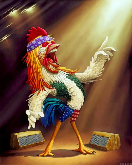 Crazy Chicken Painting By Numberss.png