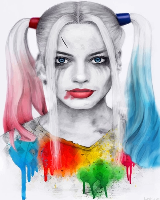 Crazy Harley Quinn New Painting By Numberss.png