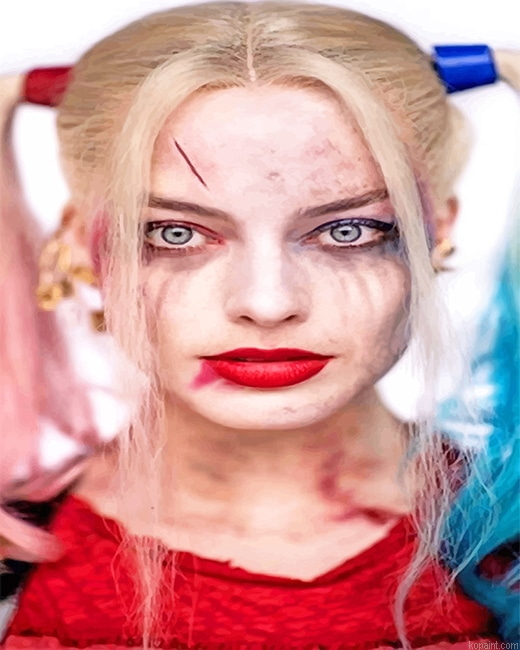 Crazy Margot Robbie Harley Quinn New Painting By Numberss.png