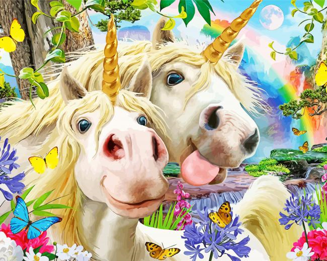 Crazy Unicorns Painting By Numberss.png