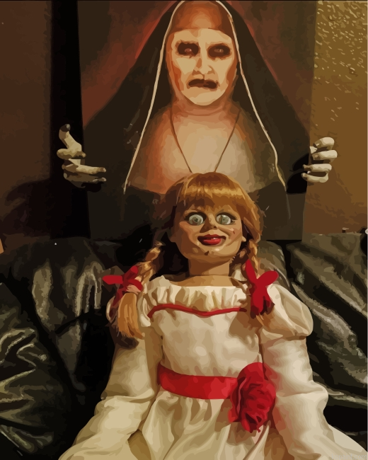 Creepy Annabelle Doll Painting By Numberss.png