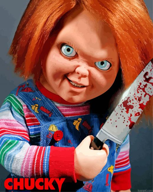 Creepy Chucky Doll Paint By Numbers