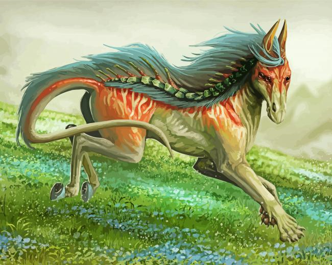 Creepy Fantasy Horse Painting By Numberss.png