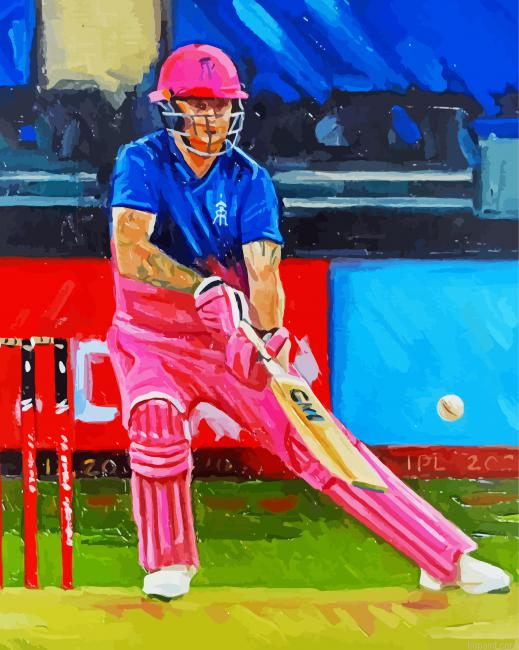 Cricket Match Art Painting By Numberss.png