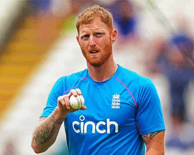 Cricketer Ben Stokes Painting By Numberss.png