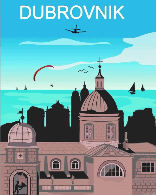 Croatia Dubrovnik Poster Painting By Numberss.png
