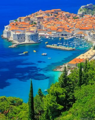 Croatia Walls Of Dubrovnik Painting By Numberss.png