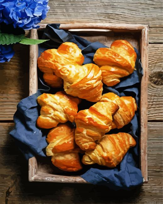 Croissant Food Painting By Numberss.png