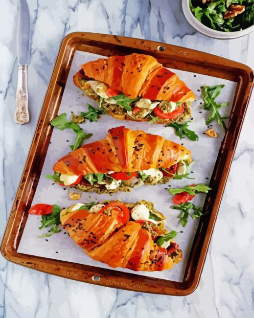 Croissant Sandwich Painting By Numberss.png