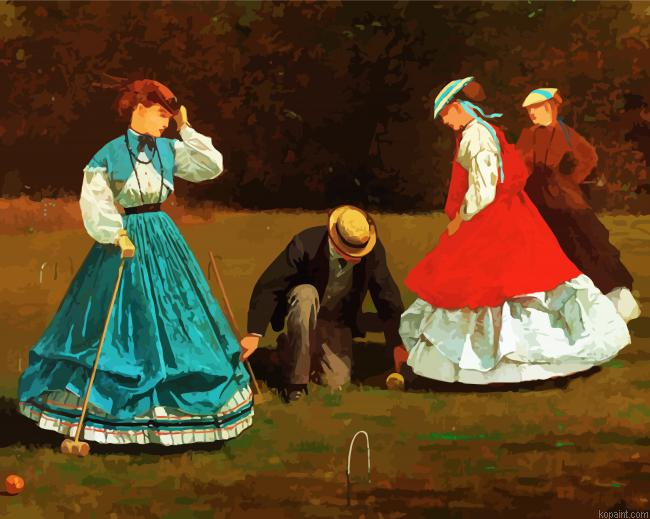 Croquet Scene Winslow Homer Paint By Numbers