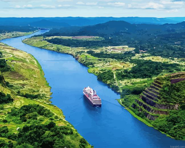 Cruise In Panama Canal Painting By Numberss.png