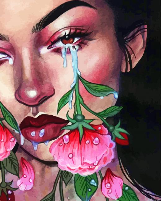 Crying Flowers Paint By Numbers