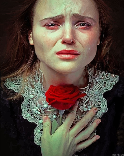Crying Girl Photography New Painting By Numberss.png