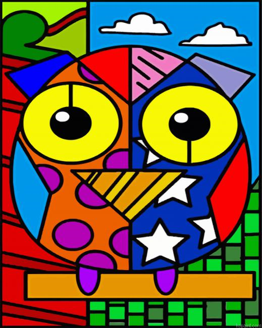 Cubism Bird Painting By Numberss.png