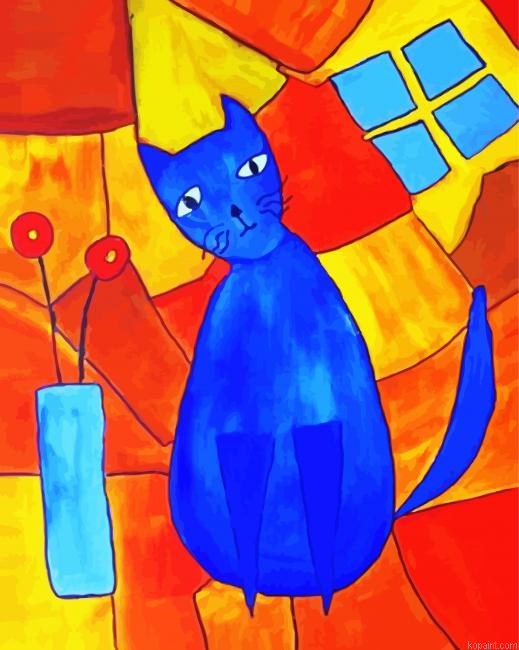 Cubism Cat Painting By Numberss.png