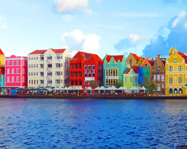 Curacao Colorful Buildings Paint By Numbers.png