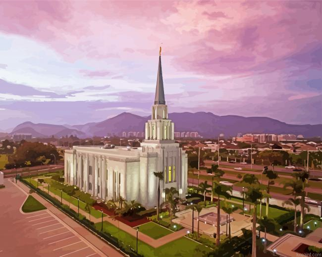 Curitiba Brazil Temple Brazil Paint By Numbers
