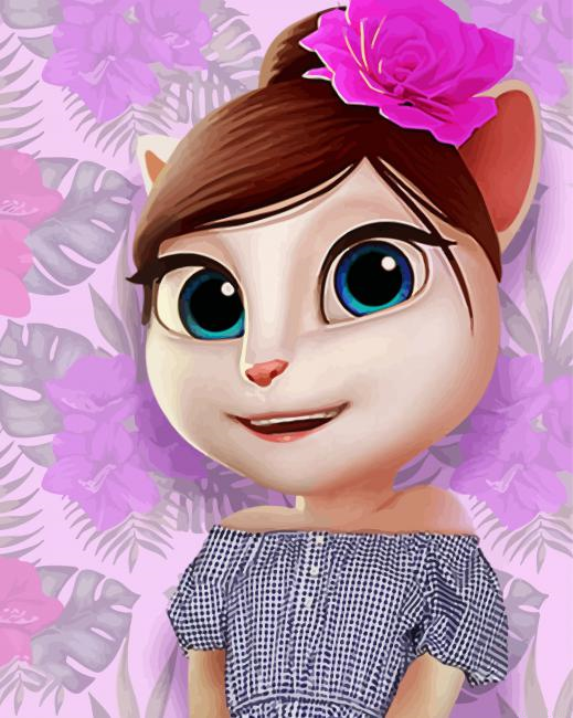 Cute Angela Mobile Game Paint By Numbers