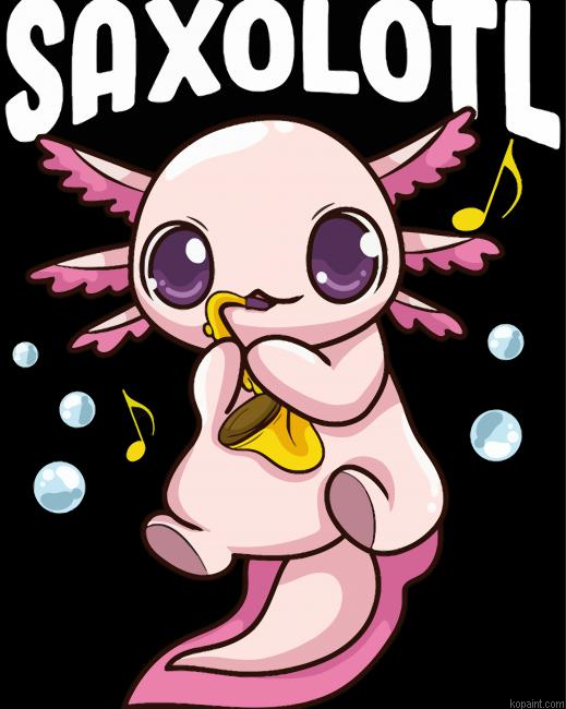 Cute Axolotl Anime Painting By Numberss.png