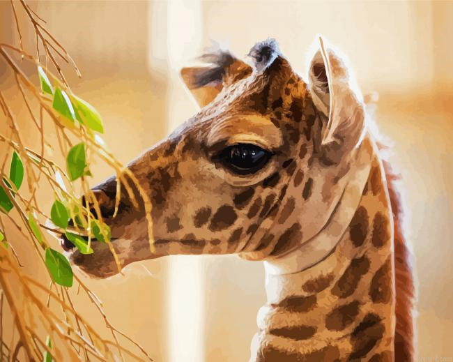 Cute Baby Giraffe Paint By Numbers