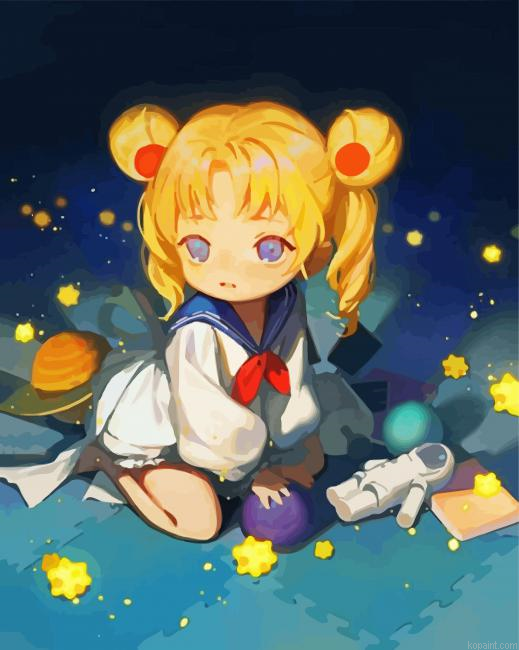 Cute Baby Tsukino Painting By Numberss.png