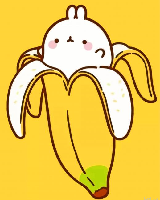 Cute Banana Painting By Numberss.png