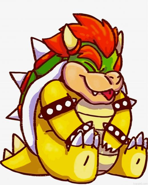 Cute Bowser Painting By Numberss.png