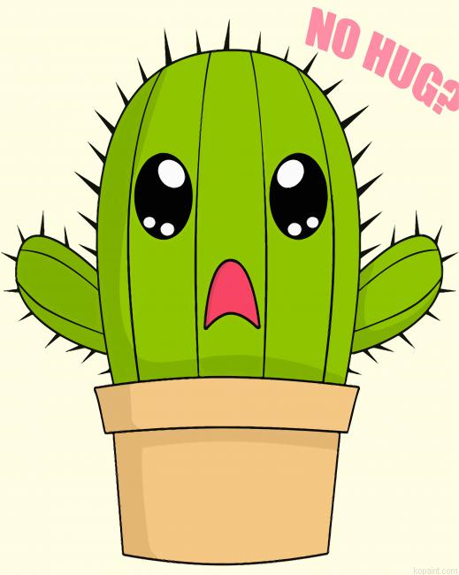 Cute Cactus Painting By Numberss.png