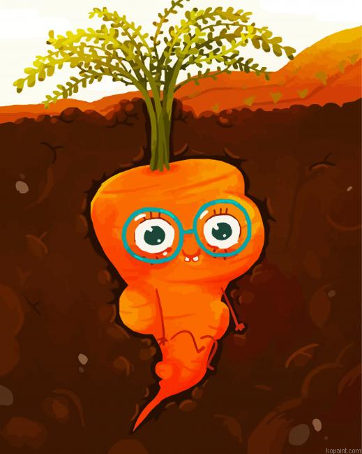 Cute Carrot Painting By Numberss.png