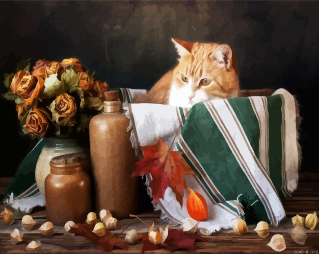 Cute Cat Animal Painting By Numberss.png
