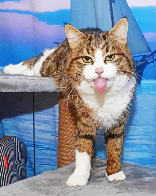 Cute Cat Smirking Painting By Numberss.png