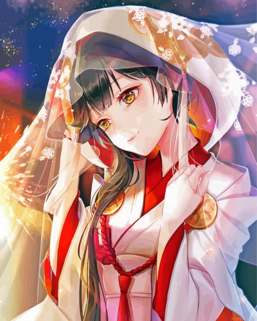 Cute Chinese Girl Anime Paint By Numbers