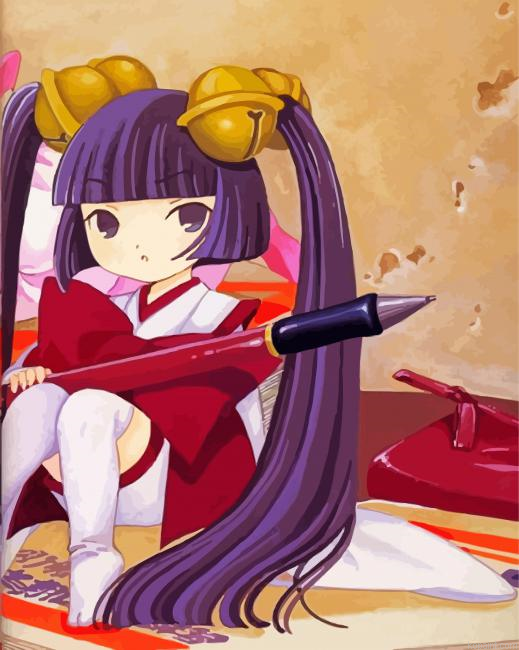 Cute Chobits Manga Anime Painting By Numberss.png