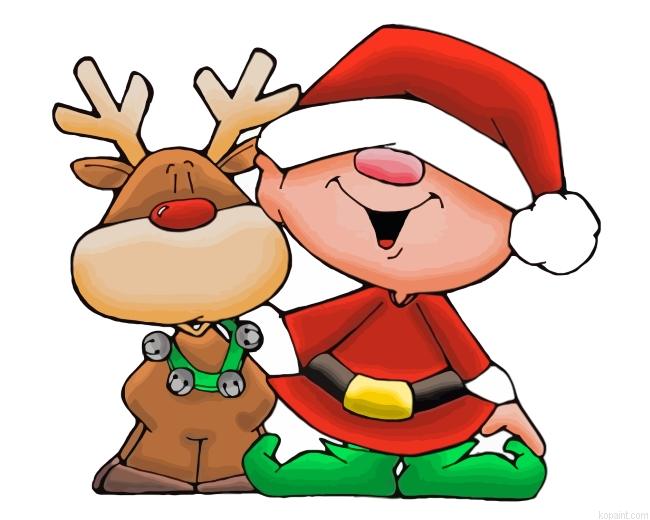 Cute Elf Christmas Painting By Numberss.png