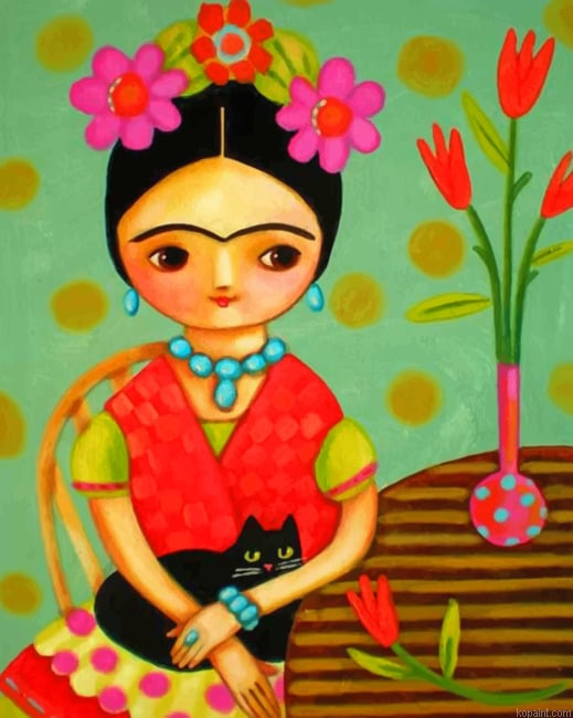 Cute Frida Kahlo New Painting By Numberss.png