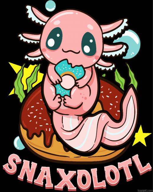 Cute Funny Axolotl Anime Painting By Numberss.png