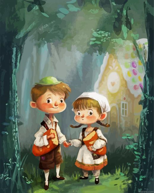 Cute Hansel Art Painting By Numberss.png
