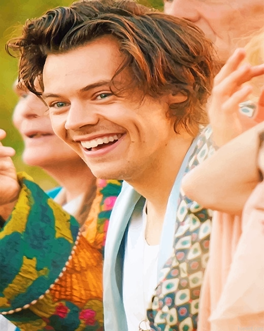 Cute Harry Styles New Painting By Numberss.png