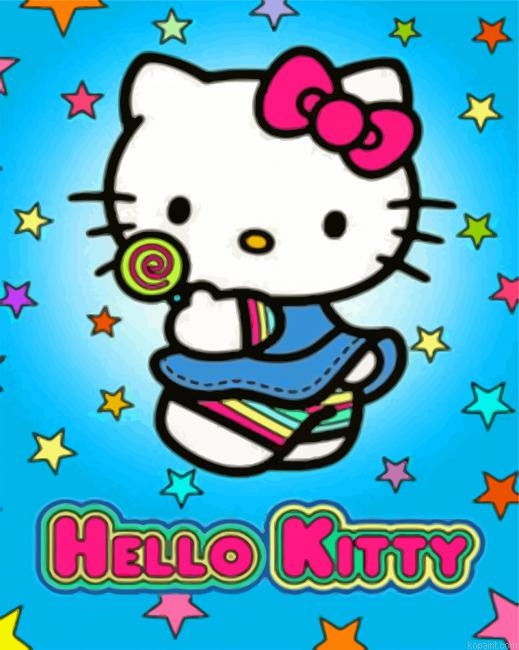 Cute Hello Kitty Paint By Numbers