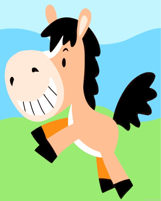 Cute Horse Paint By Numbers