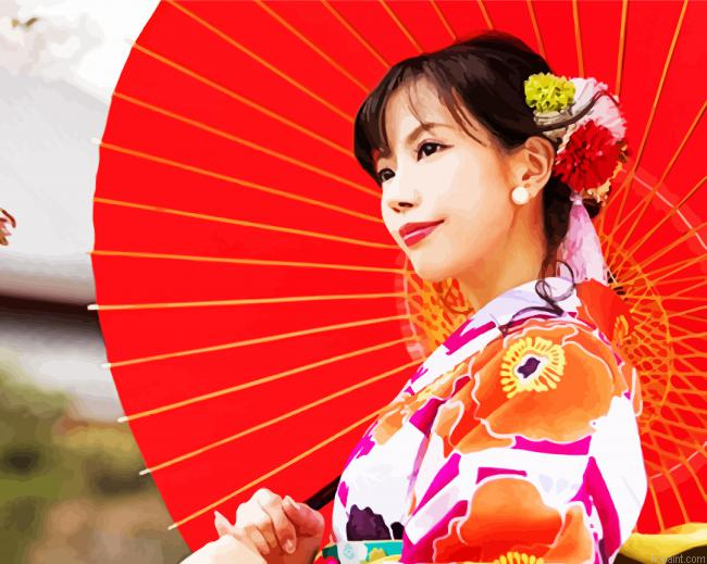 Cute Japanese Lady Painting By Numberss.png