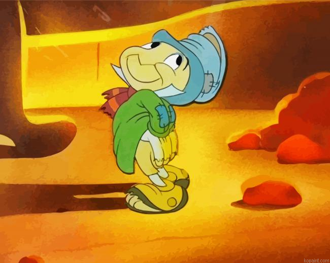 Cute Jiminy Cricket Paint By Numbers