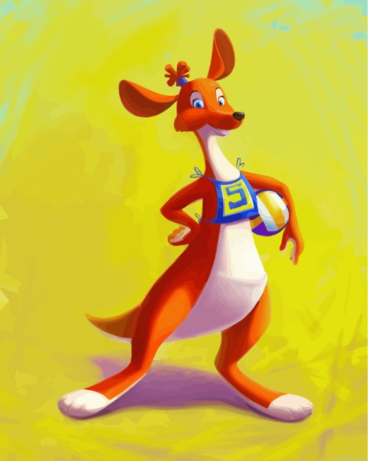 Cute Kangaroo Painting By Numberss.png
